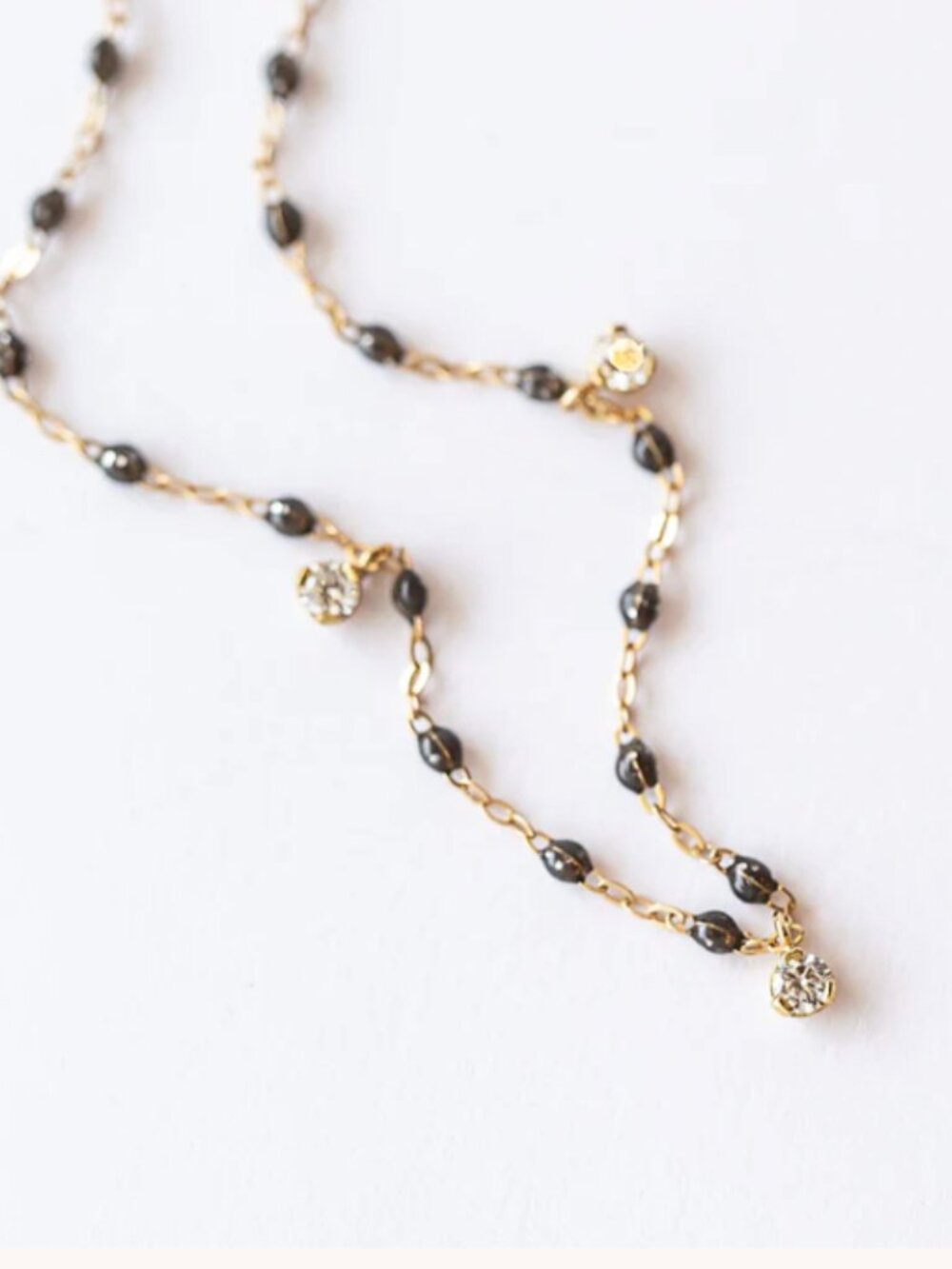 Gigi Clozeau Gigi Supreme Quartz 3 Diamond 18K Gold Necklace 17.7” - Picture 2 of 11